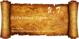 Ujfalussy Tibor névjegykártya